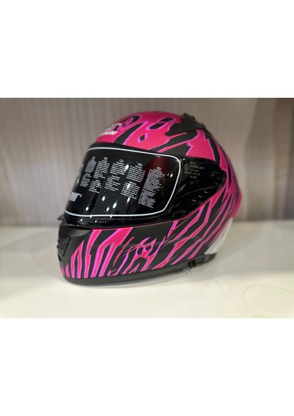 Kask Mts Pro 801 Güneş Gözlüklü Mat Pink/whıte