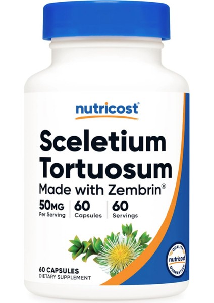 Zembrin Calm-Z With Zembrin 50mg 60 Capsul Non-Gmo Gluten Free- Usa Menşei