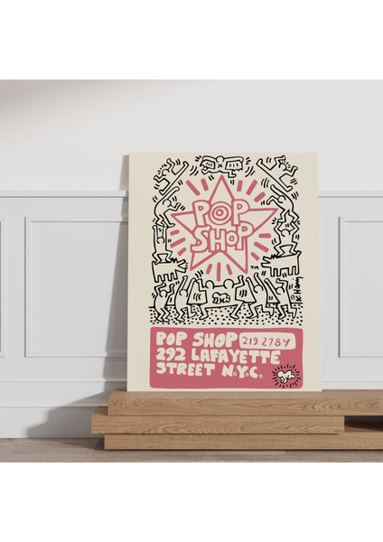 Modern Sanatsal Tablo Oda Dekorasyon Kanvas Tablo Keith Haring Duvar Tablosu