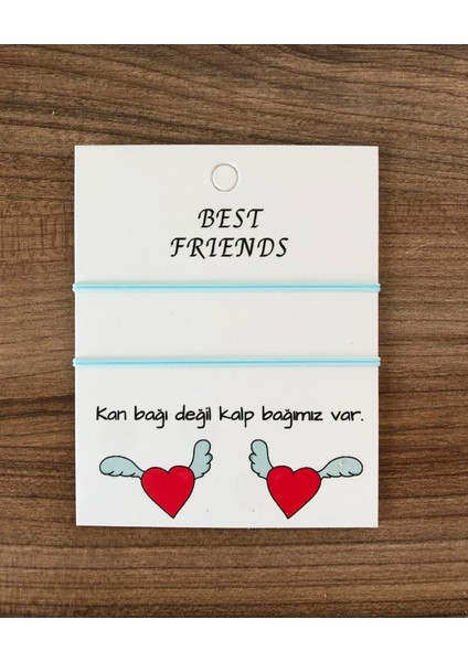 Ikili Best Friends Basic Ip Bileklik (Mavi)