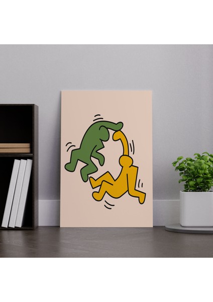 Oda Dekorasyon Pop Art Kanvas Tablo Keith Haring Sanatsal Tablo Salon Dekorasyonu Duvar Tablosu