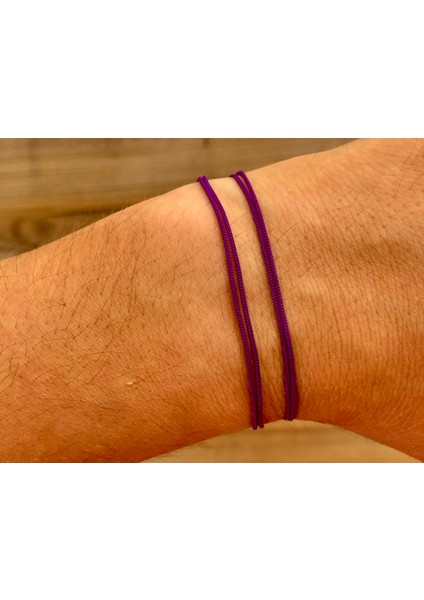 Ikili Best Friends Basic Ip Bileklik (Mor)
