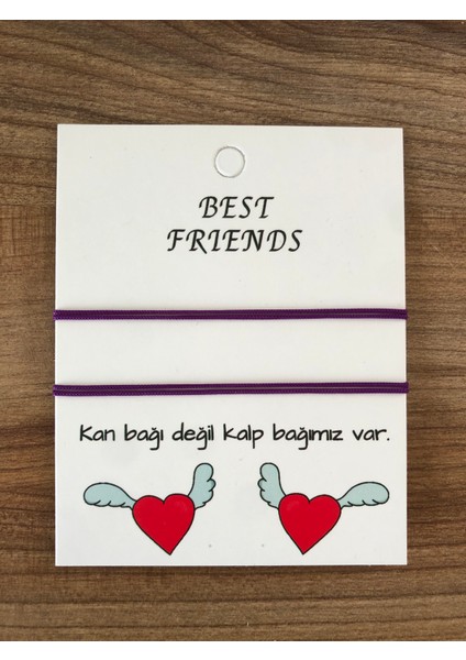 Ikili Best Friends Basic Ip Bileklik (Mor) fiyatları