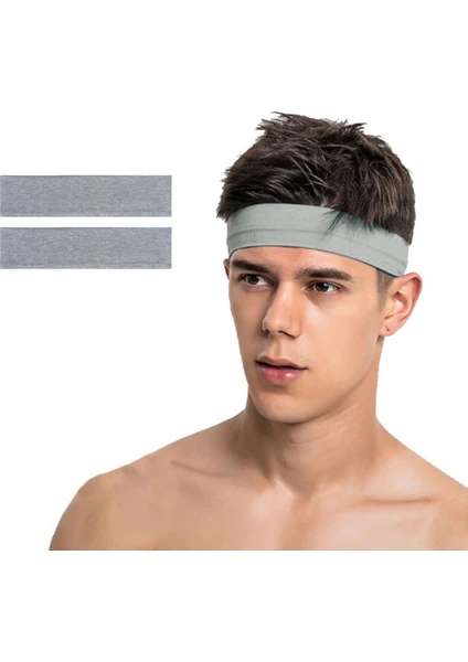 Salvia Dione 2li Erkek Spor Saç Bandı Sporcu Kafabandı Headband Ter Bantı Tenis Fitness Saç Bantları Seti