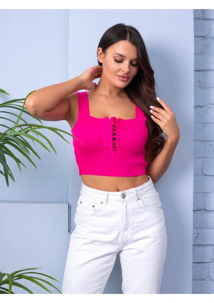 Rena Crop Askılı Bady Ip Detaylı