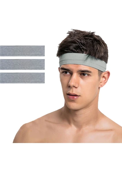 Salvia Dione 3lü Erkek Spor Saç Bandı Sporcu Kafabandı Headband Tenis Ter Bantı Fitness Saç Bantları Seti