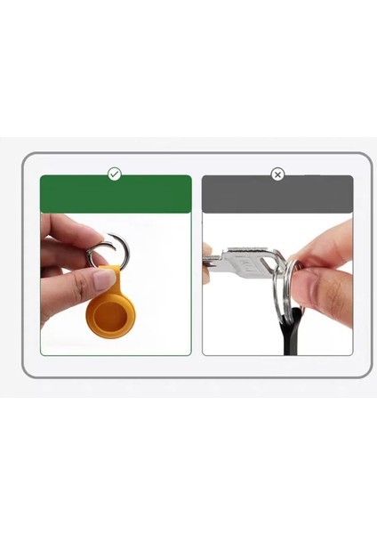 Esf Apple Airtag Silikon Kılıf - Airtag Anahtarlık Kılıf