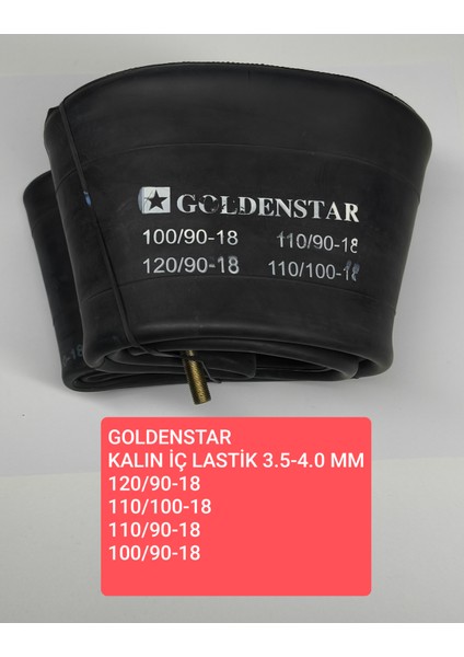 Golden Star Goldenstar 120/90-18 Kalın Iç Lastik 3,5-4,0 mm