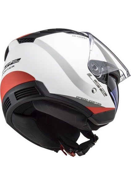 Copter 2 Urbane Mat Beyaz-Kırmızı Kask Xl
