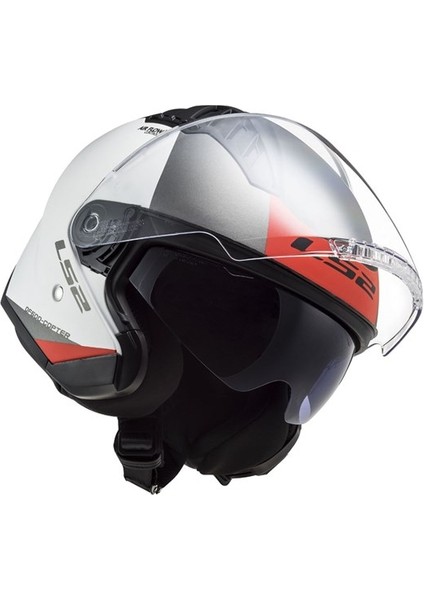 Copter 2 Urbane Mat Beyaz-Kırmızı Kask Xl