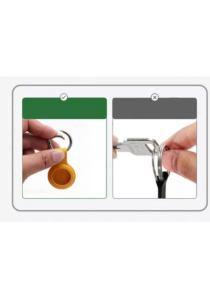 Apple Airtag Silikon Kılıf - Airtag Anahtarlık Kılıf