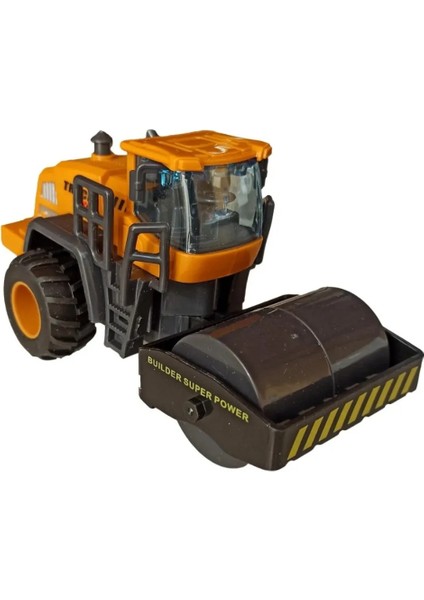 4lü Set Oyuncak Kepçe Iş Makinaları Kırılmaz Dozer Forklift Silindir Sürtmeli Iş Araçları