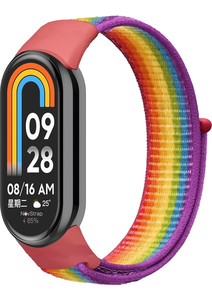 Xiaomi Mi Band 8 Mi Band 9 ile Uyumlu Kordon Hasır Spor Dokuma Kumaş Kordon Kayış