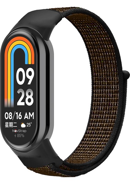 Xiaomi Mi Band 8 Mi Band 9 ile Uyumlu Kordon Hasır Spor Dokuma Kumaş Kordon Kayış
