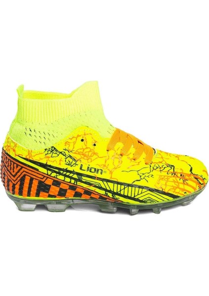 Super Mercury Bilekli Çoraplı Krampon Futbol Ayakkabısı LİON-571-KR