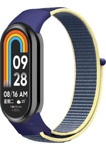 Xiaomi Mi Band 8 Mi Band 9 ile Uyumlu Kordon Hasır Spor Dokuma Kumaş Kordon Kayış