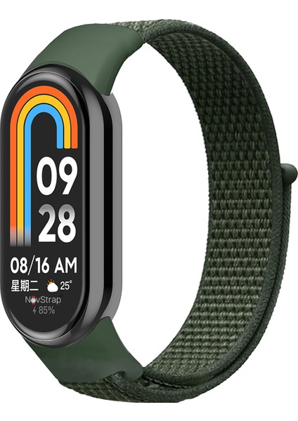 Xiaomi Mi Band 8 Mi Band 9 ile Uyumlu Kordon Hasır Spor Dokuma Kumaş Kordon Kayış