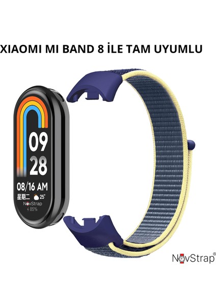 Xiaomi Mi Band 8 Mi Band 9 ile Uyumlu Kordon Hasır Spor Dokuma Kumaş Kordon Kayış