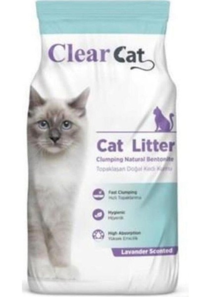 Clear Cat Kedi Kumu Lavanta Ince Taneli 10 kg