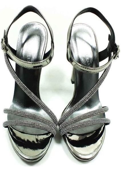 Taşlı Topuklu Kadın Ayakkabısı Platin-Ayna 114 232 fırsatları