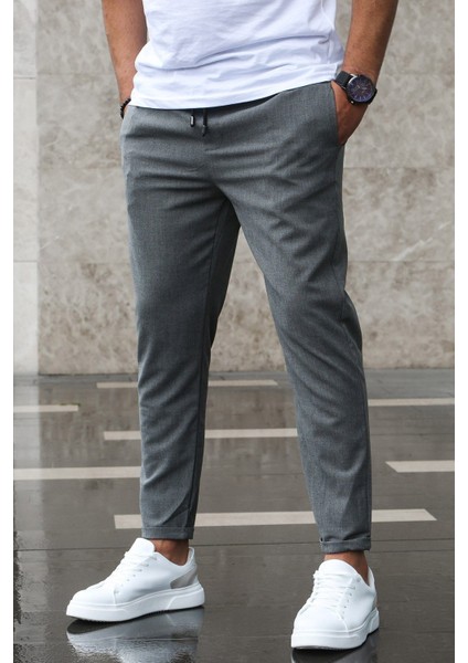 Erkek Yeni Sezon Likralı Mevsimlik Günlük Kumaş Pantolon