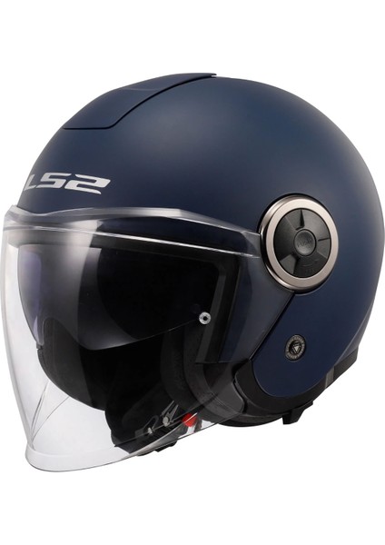 Classy Mat Navy Mavi Kask (Güneş Vizörlü)