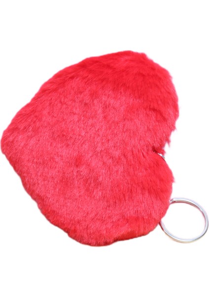 Kırmızı Kalp Peluş Anahtarlık 2 Adet