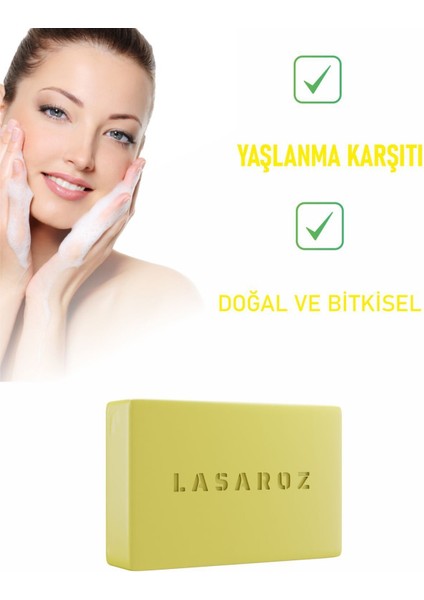 Altın Otu Sabunu Yaşlanma Karşıtı Ölmez Çiçek Sabunu Yenileyici Leke Karşıtı Sabun 100 gr + Lasaroz Güzellik Sabunu Besleyici ve Nemlendirici Etkili 100 gr modelleri