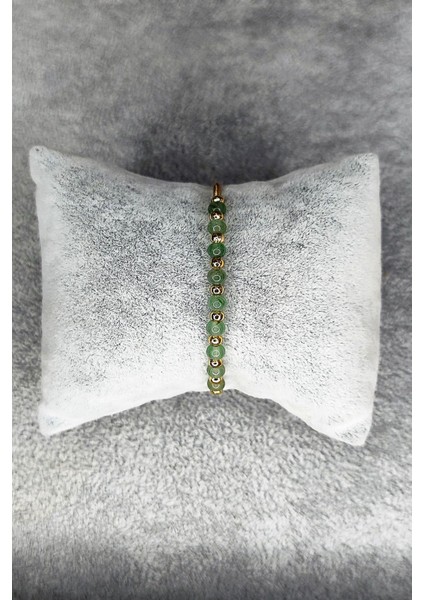 Sertifikalı Çelik Kaplama Kararmayan Esnek Aventurin Taş Bileklik fiyatları