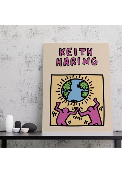 Keith Haring Sanatsal Kanvas Tablo Cafe Dekorasyon Duvar Tablosu