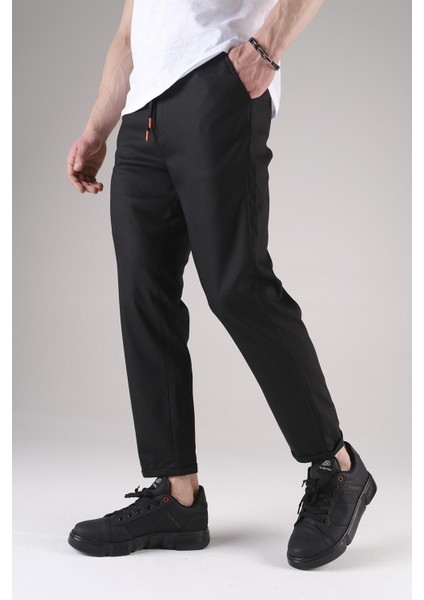 Erkek Beli Lastikli Duble Paça Kumaş Pantolon modelleri