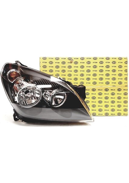 Opel Astra H Sağ Far Siyah Zeminli Hella Marka