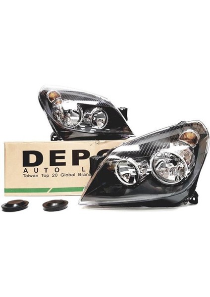 Opel Astra H Sağ Far Siyah Zeminli Hella Marka