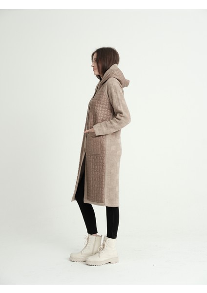 Delenna Model Kapitone Mont Görünümlü Triko Kadın Hırka modelleri