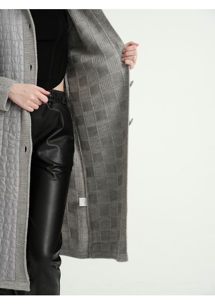 Delenna Model Kapitone Mont Görünümlü Triko Kadın Hırka modelleri