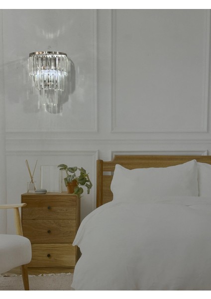 Pilli Modern Dekoratif Duvar Aydınlatması Aplik Gece Lambası GÜMÜŞ (BEYAZ)
