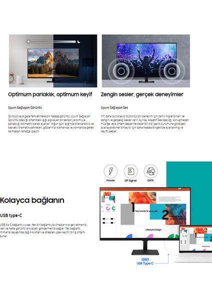 4K Ultra HD HDR10 Monitör 109 Ekran 43" Wi-Fi Bağlantı Smart  Slim Monitör- TV