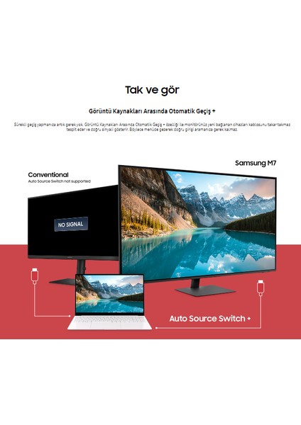 4K Ultra HD HDR10 Monitör 109 Ekran 43" Wi-Fi Bağlantı Smart  Slim Monitör- TV