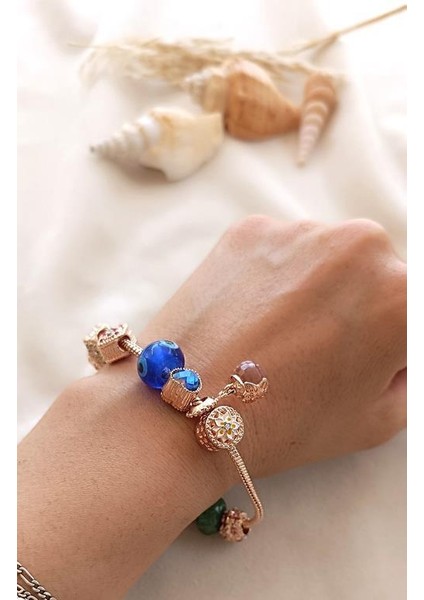 Bileklik Charm Nazar Boncuğu Kalp Yılan Zincir Bileklik fırsatları