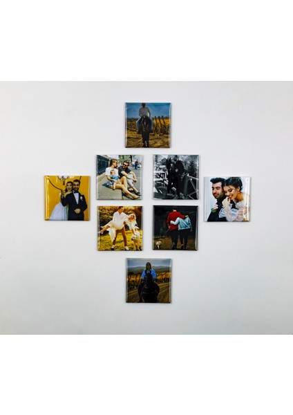 Kişiye Özel Fotoğraf 8li Set Mıknatıslı Magnet