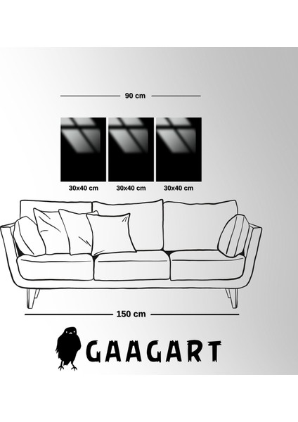 3'lü Metal Çerçeveli Cam Tablo Seti Soft Yıldız Çiçeği Tasarımı modelleri