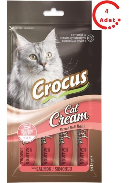 Somonlu Krema Kedi Ödülü 4*15 gr x 4 Adet