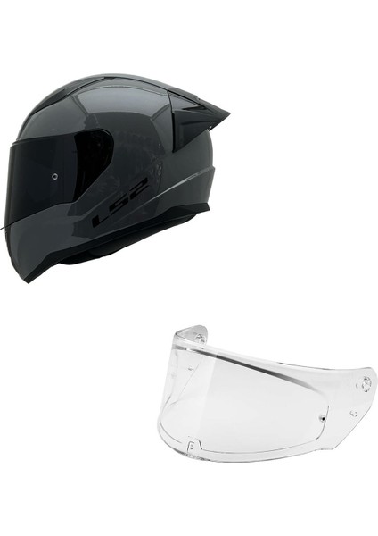 Rapıd 2 Nardo Gri Kask Renkli Cam+Spoiler