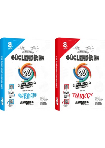 2025 8. Sınıf LGS Matematik - Türkçe Konu Tarama Denemesi 2 Kitap