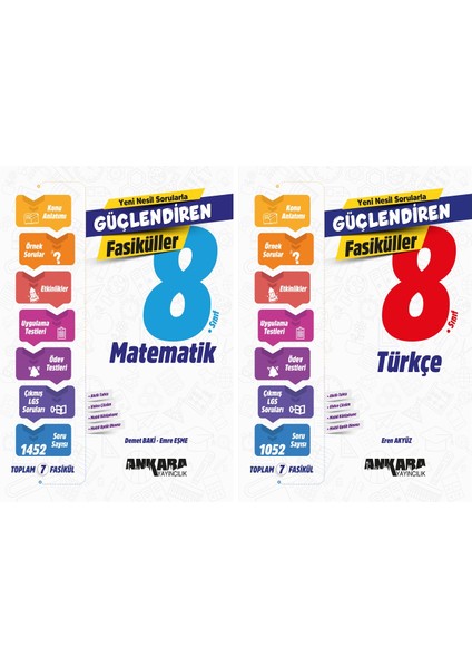 2025 8. Sınıf LGS Matematik - Türkçe Güçlendiren Fasikül 2 Kitap