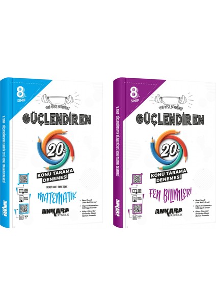 2025 8. Sınıf LGS Matematik - Fen Bilimleri Konu Tarama Denemesi 2 Kitap
