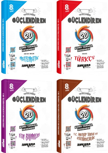 2025 8. Sınıf LGS Matematik - Türkçe - Fen Bilimleri - T.C. İnkılap Tarihi ve Atatürkçülük Konu Tarama Denemesi 4 Kitap