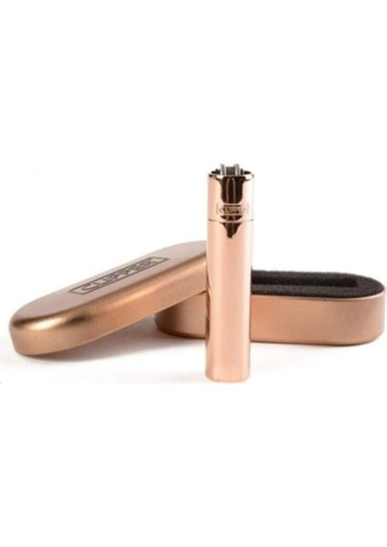 Clipper Çakmak Rose Gold Metal Çakmak Hediye Kutulu