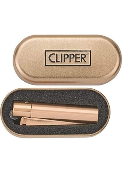 Clipper Çakmak Rose Gold Metal Çakmak Hediye Kutulu