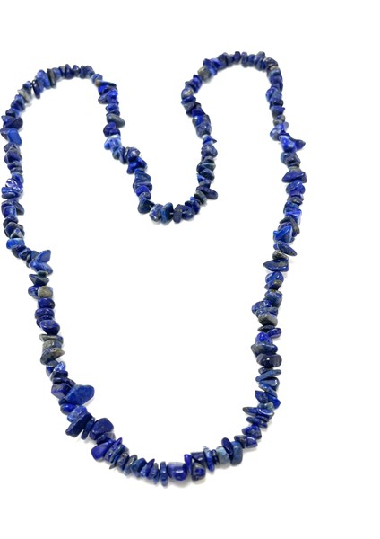 Sertifikalı Lapis Lazuli 80 cm Natural Kesim Doğal Taş Kolye fırsatları